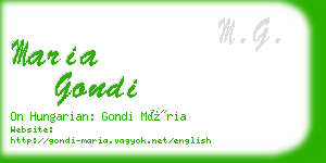 maria gondi business card